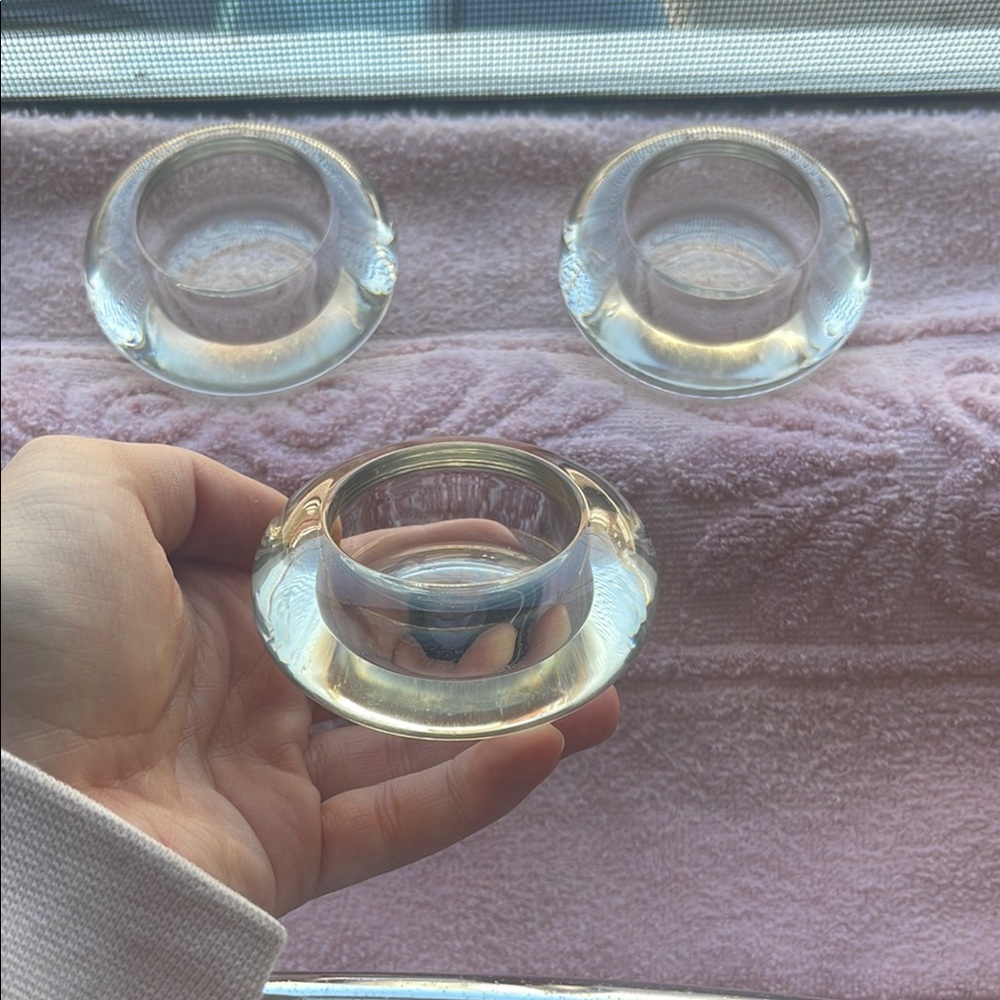 Clear Glass Candle Holders